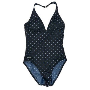 Speedo Polka Dot Swimsuit Halter Neck One Piece Size 10